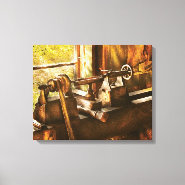 Trade - Lathe - An Old Lathe Canvas Print (Front)