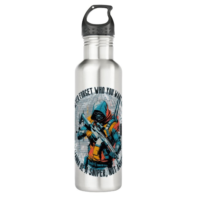 Trade Motivation | Cyberpunk Sniper | Fantasy  710 Ml Water Bottle (Front)
