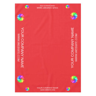 Trade Show Tablecloth Custom Logo Red