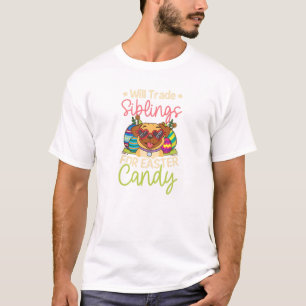 Trade Siblings For Easter Candy Design Pug Easter T-Shirt