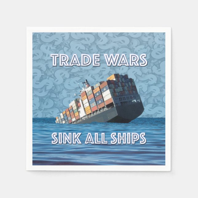 Trade Wars Sink All Ships Napkin (Front)