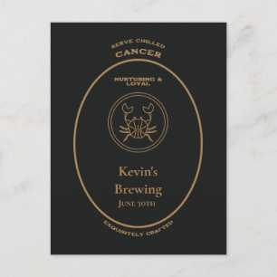 Trademark, Zodiac Signs, Cancer customisable  Postcard