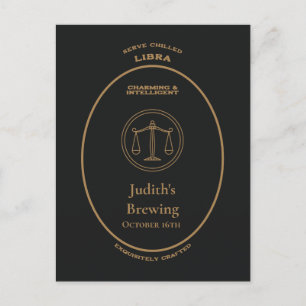 Trademark, Zodiac Signs, Libra customisable Postcard