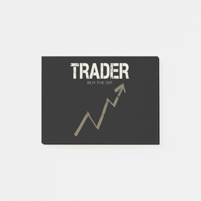Trader Buy The Dip Day Trader And Cryptocurrency Post-it Notes (Front)