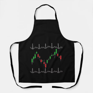 Trader Heartbeat Pulse Crypto Apron