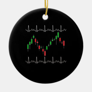 Trader Heartbeat Pulse Crypto Ceramic Tree Decoration