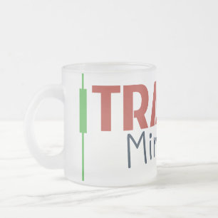 Trader Mindset – Discipline, Focus, Trading Psycho Frosted Glass Coffee Mug