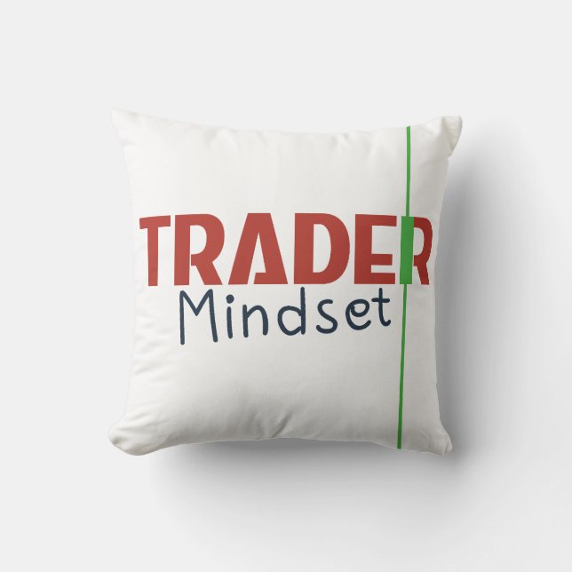 Trader Mindset – Discipline Focused Trading Cushion (Front)