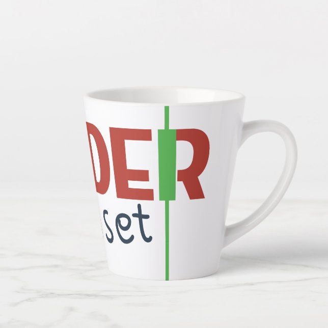 Trader Mindset – Discipline Focused Trading Latte Mug (Right)