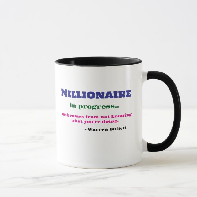 Trader Mug, Warren Buffett Quote - Tea Coffee Cup (Right)
