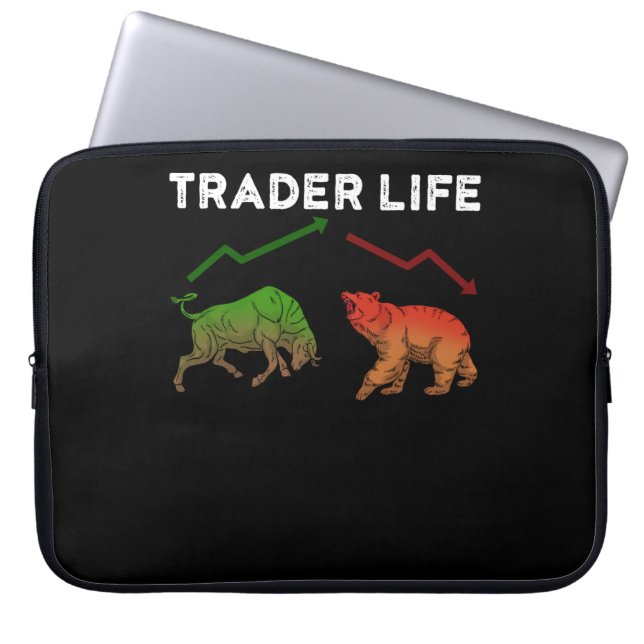 Trader Stock Gifts Day Trading Gift Market Forex Laptop Sleeve (Front)