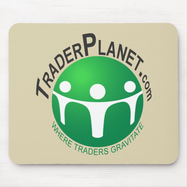 TraderPlanet.com mousepad with "warped" logo (Front)