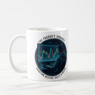 Trader's Journey Candlestick Chart Finance Coffee Mug