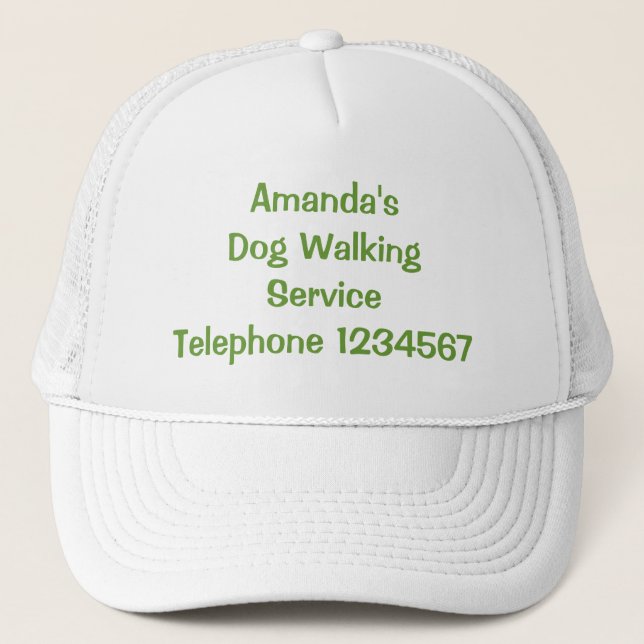 TRADES, DOG WALKING. TRUCKER HAT (Front)