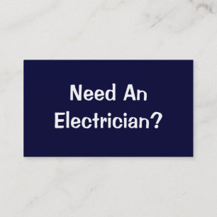 TRADES. ELECTRICIAN. BUSINESS CARD