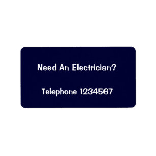 TRADES. ELECTRICIAN. LABEL