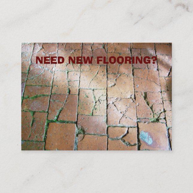 TRADES. NEW FLOORING. BUSINESS CARD (Front)