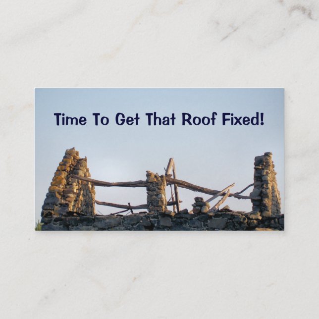 TRADES, ROOFING BUSINESS CARD (Back)