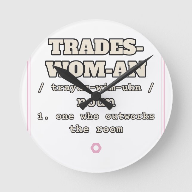 Trades-Wom-An — Wall Clock | Trade Tested (Front)