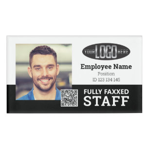 Tradesperson Staff Photo ID QR Code  Badge