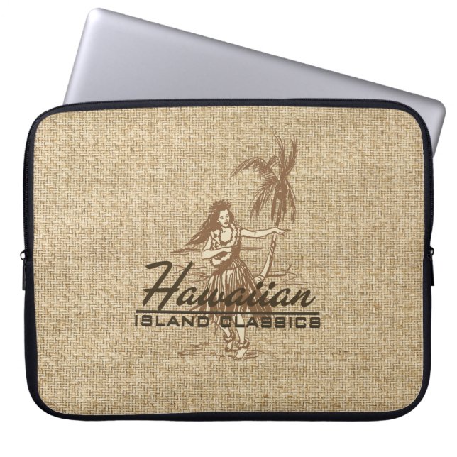 Tradewinds Hawaiian Hula Girl Neoprene Wetsuit Laptop Sleeve (Front)