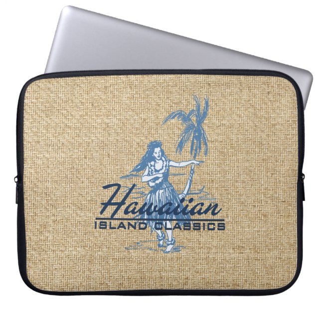 Tradewinds Hawaiian Hula Girl Neoprene Wetsuit Laptop Sleeve (Front)