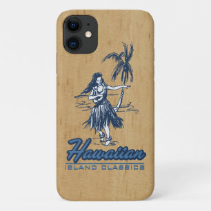 Tradewinds Hawaiian Island Hula Girl Faux Wood Case-Mate iPhone Case