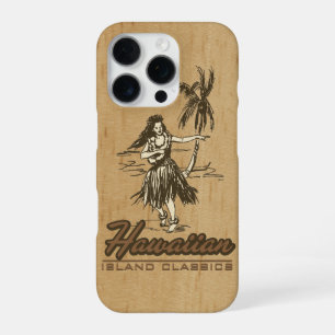 Tradewinds Hawaiian Island Hula Girl Faux Wood iPhone 16 Pro Case