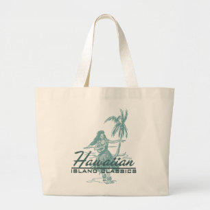 Tradewinds Hawaiian Island Hula Girl Large Tote Bag