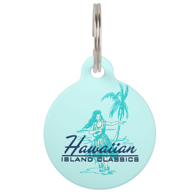 Tradewinds Hawaiian Island Hula Girl Pet Tag (Front)
