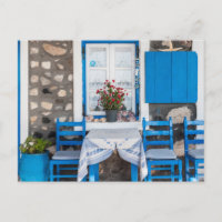 Tradiational Restaurant Oia Santorini Greece