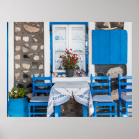 Tradiational Restaurant Oia Santorini Greece