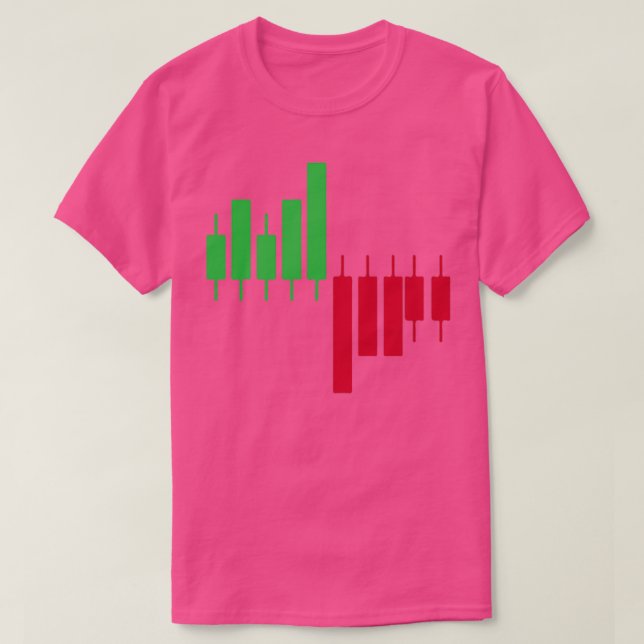 Trading candlesticks candle chart pips T-Shirt (Design Front)