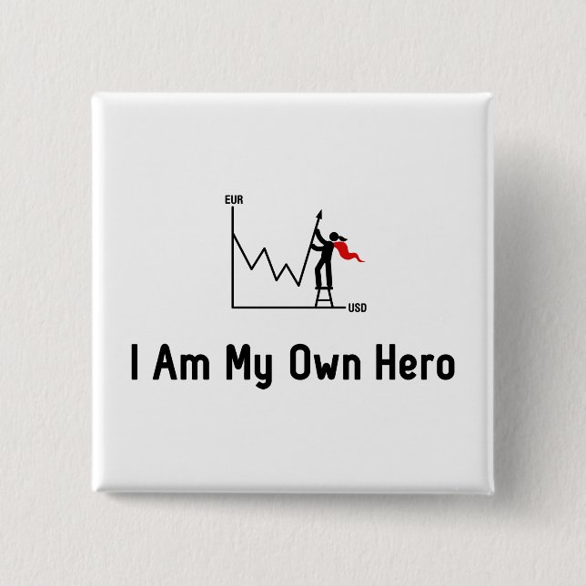 Trading Hero 15 Cm Square Badge (Front)