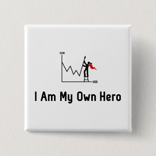 Trading Hero 15 Cm Square Badge