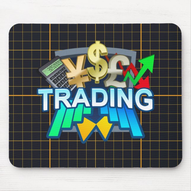 Trading orange grid Mousepad (Front)