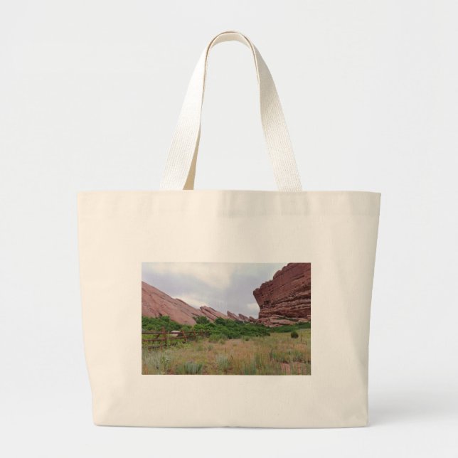 Trading Post Trail Rock Landmarks Large Tote Bag (Front)