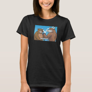 Trading Trader Bull Vs Bear Arm Wrestling Stock Ma T-Shirt