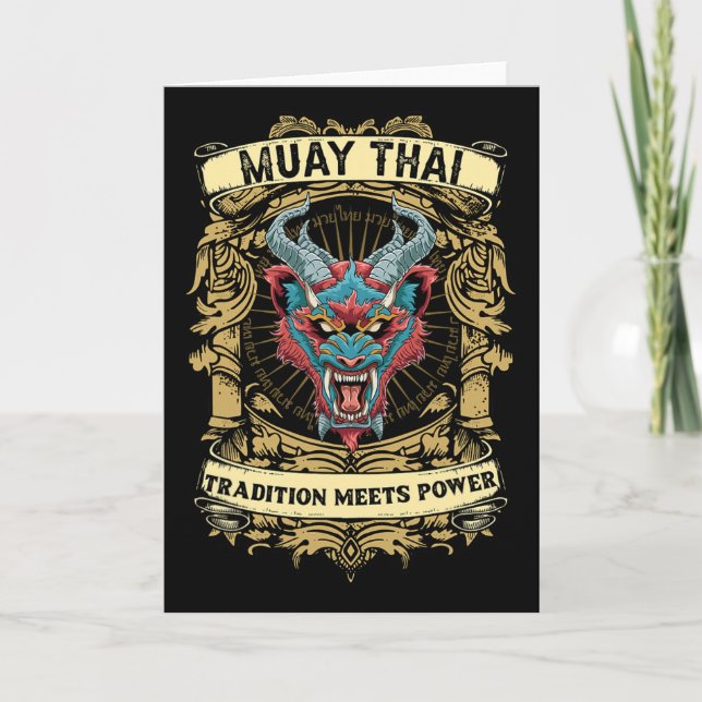 Tradition Meets Power - Kickboxing And Muay Thai D Card (Front)
