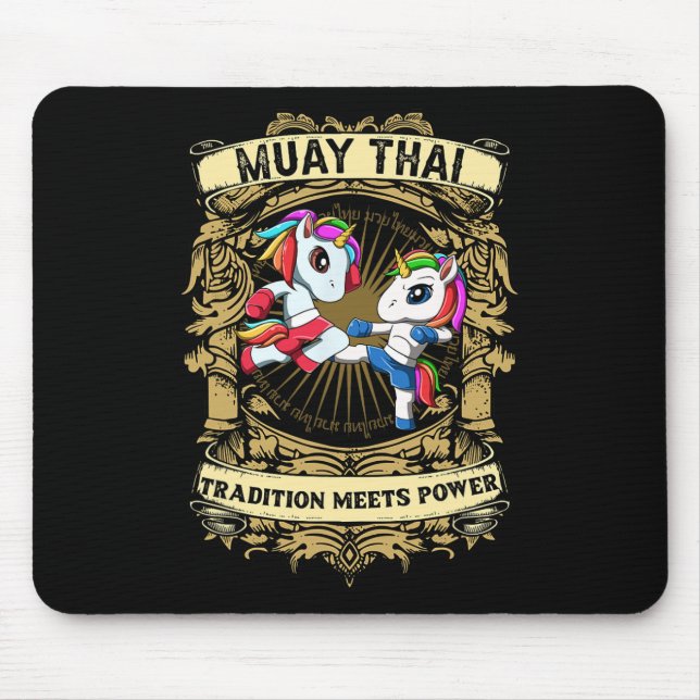 Tradition Meets Power - Kickboxing And Muay Thai F Mouse Pad (Front)