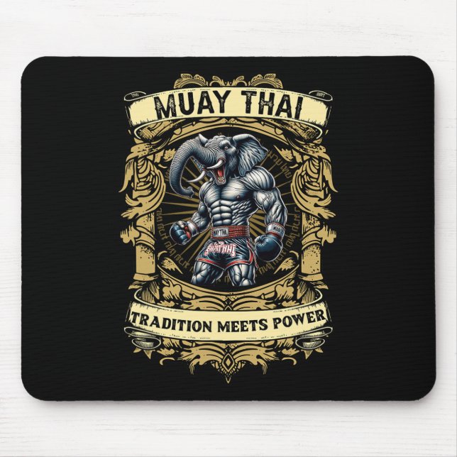 Tradition Meets Power - Kickboxing And Muay Thai S Mouse Pad (Front)