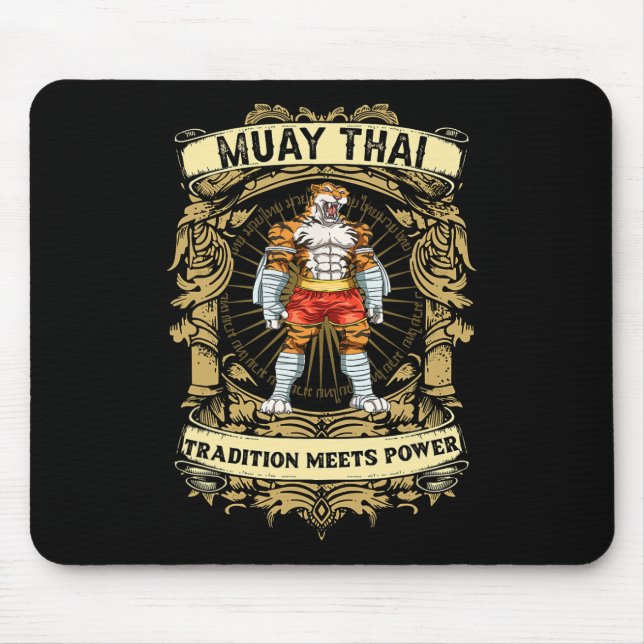 Tradition Meets Power - Kickboxing And Muay Thai T Mouse Pad (Front)