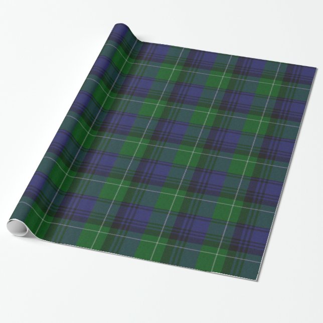 Traditional Abercrombie Tartan Wrapping Paper (Unrolled)