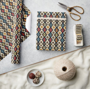 Traditional African Art Background Pattern Wrapping Paper
