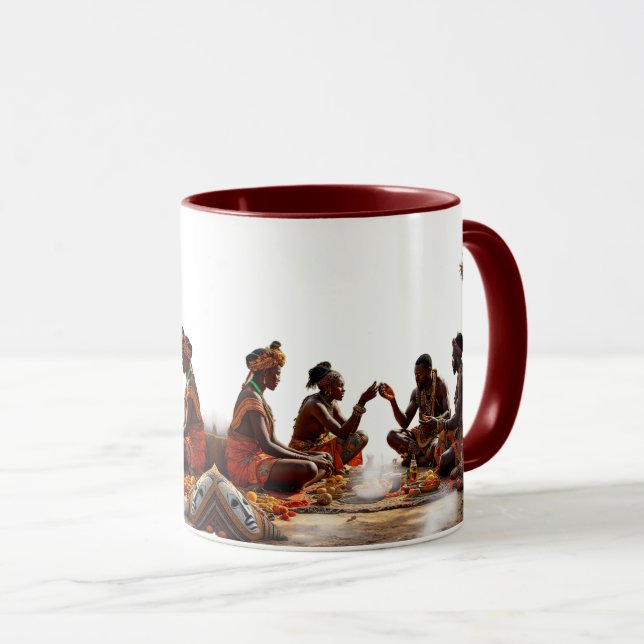Traditional African ceremony. Mug (Front Right)