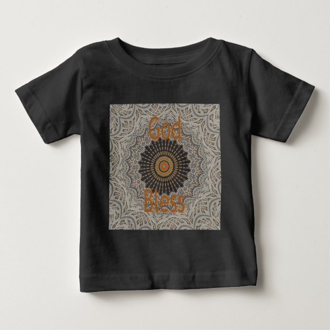 Traditional African Motif Design Art Print Baby T-Shirt (Front)