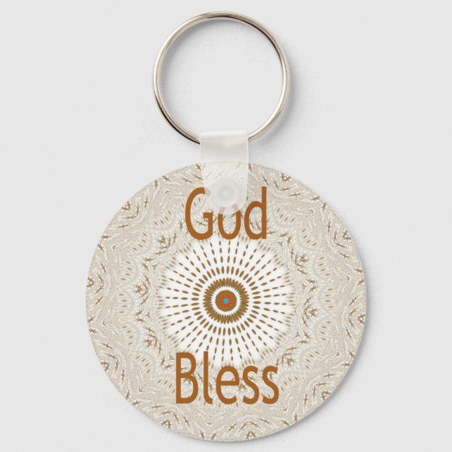 Traditional African Motif Design Art Print Key Ring (Front)