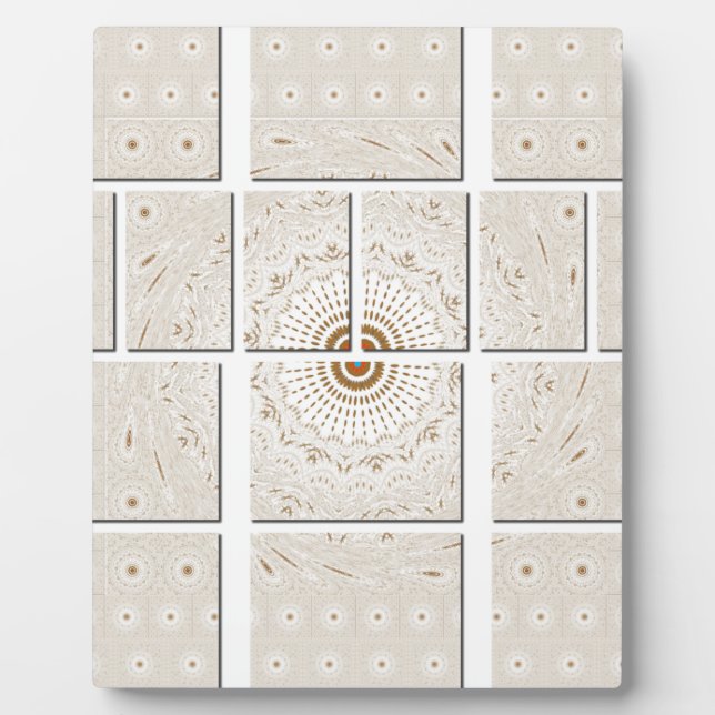 Traditional African Motif Mosaic Art Print. Plaque (Front)