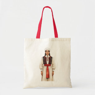 Traditional Albanian Costume Portrait   Heritage T Tote Bag