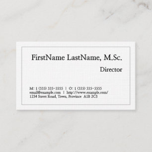 Traditional and Classic Director Business Card